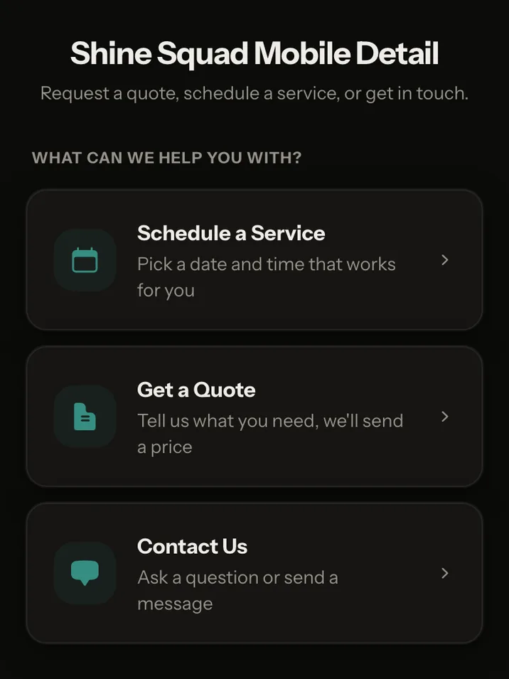 The public booking page: services, prices and the next open slots