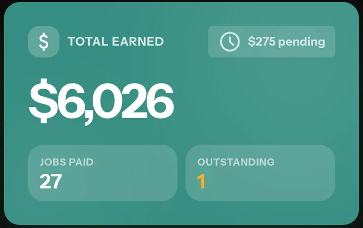 Total earned this month, on a phone